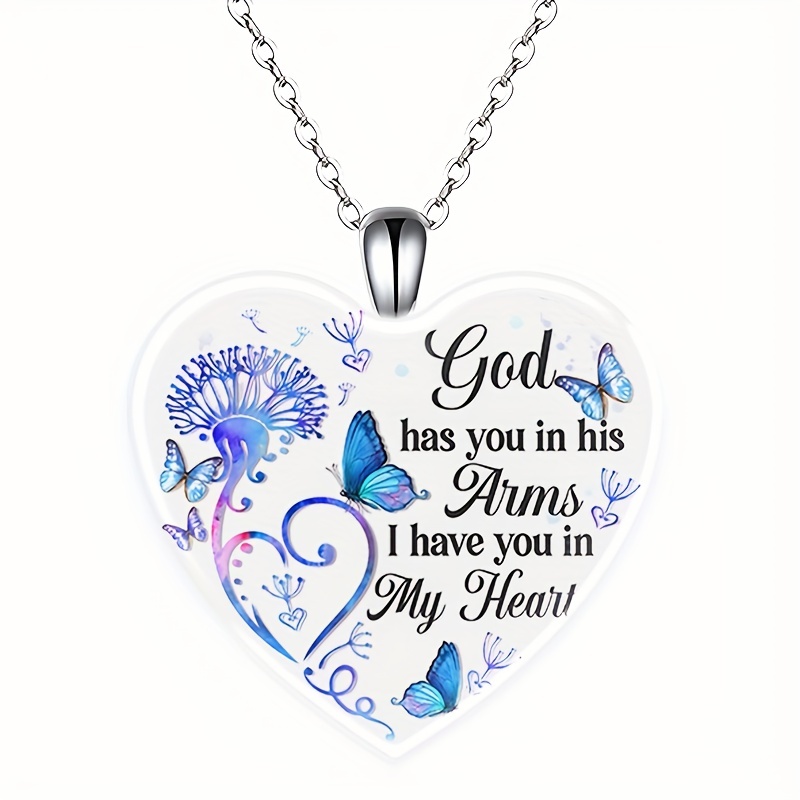 Butterfly and Letter Pendant Necklace